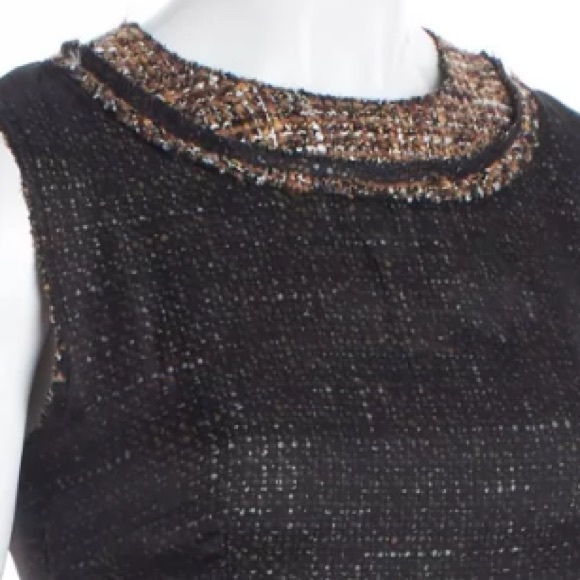 Dolce & Gabbana Silk Wool tweed midi dress Size 42 4 Excellent Condition - Picture 6 of 9